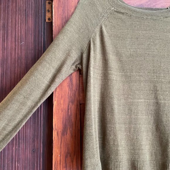 J. Crew Linen Olive Sweater Size XS - Picture 3 of 6